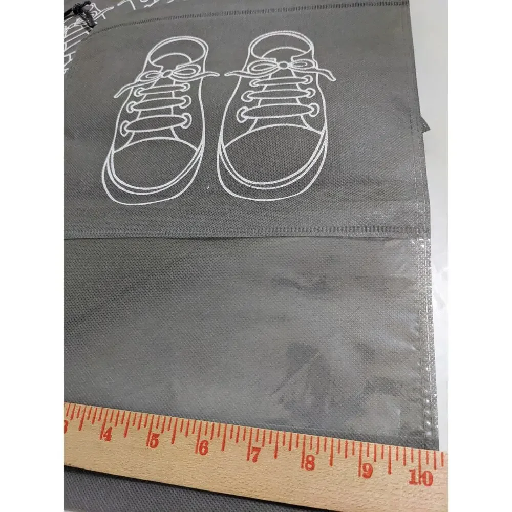 10pcs SMALL Shoes Storage Bags Travel Daily Shoe Bag Non-Woven Drawstring 10x13